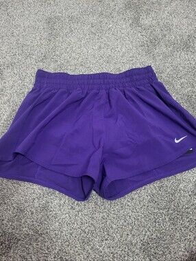 Nike Women's Purple Athletic Running Shorts with Elastic Waist